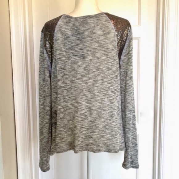 Harley-Davidson Silver Sequin Long Sleeve Sweater - Picture 4 of 8